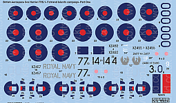 Kitsworld Kitsworld  - 1/48 BAe Sea Harrier- Falklands Campaign sheet one 